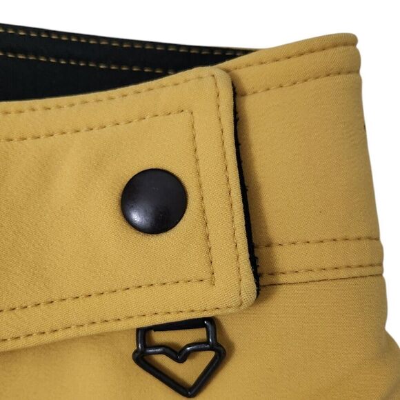Obermeyer Ski Pant Womens 14 Mustard Yellow Stirrup High-Waist Softshell Vintage - Picture 6 of 12